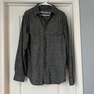 Mossimo Supply Co Mens Large Long Sleeve Button Down 100% Cotton